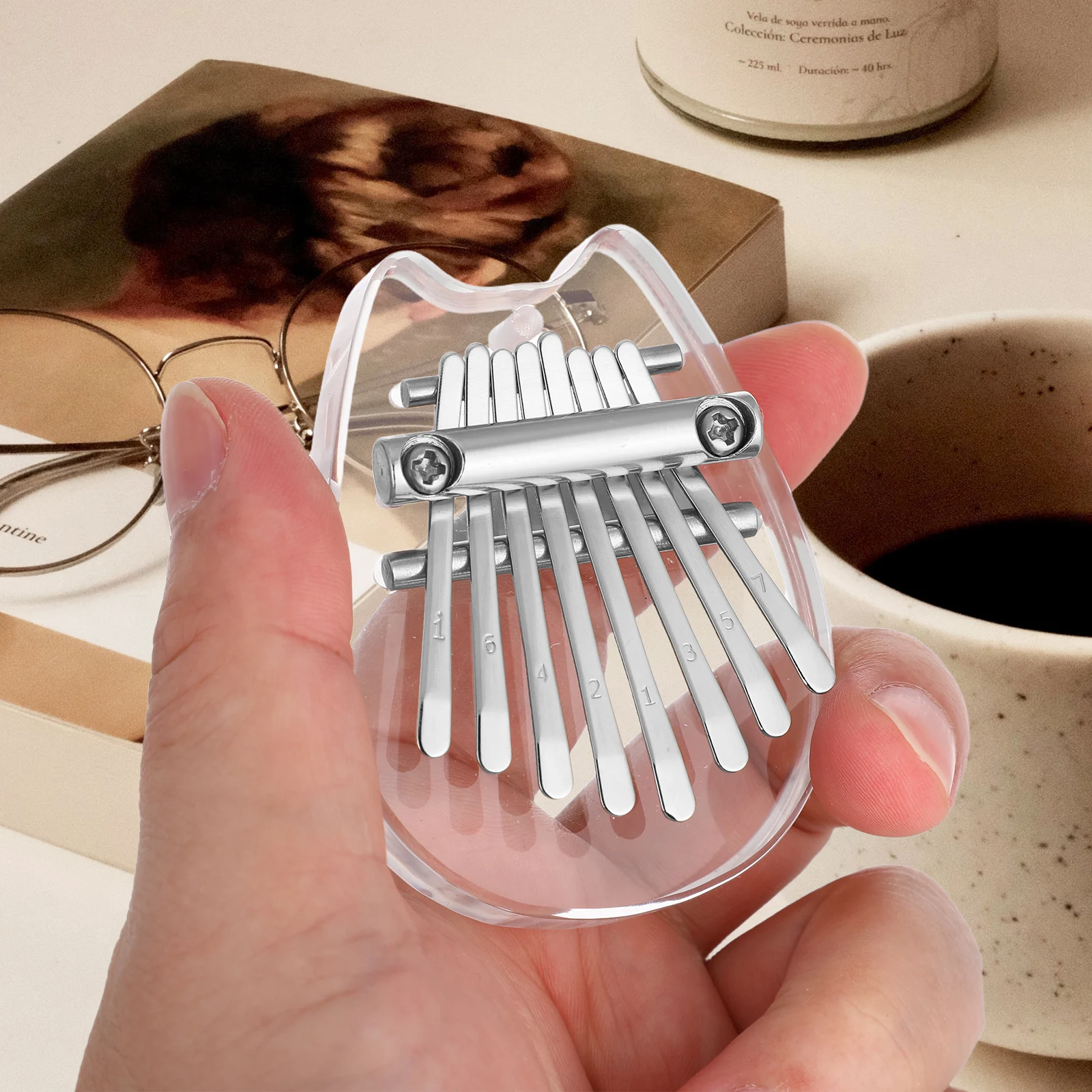 

2 Pcs Music Gadgets Mini Thumb Piano Finger Harp Instrument Musical Instruments Acrylic Gifts