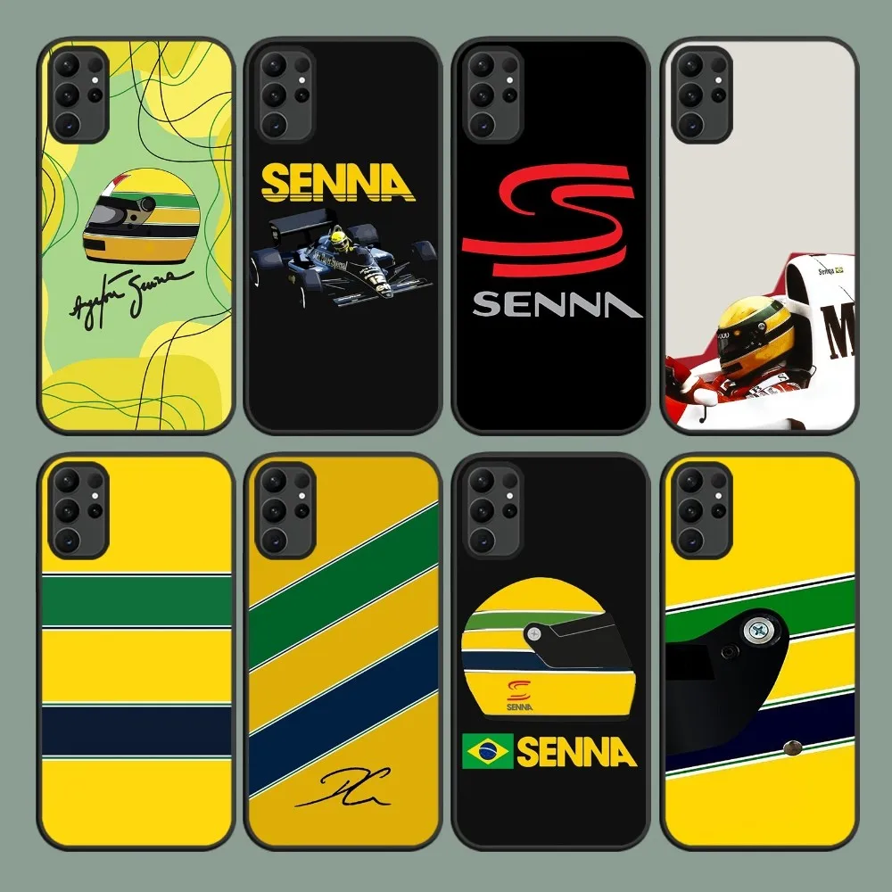 Brazil A-Ayrton Tacing Driver S-Senna Racer Phone Case For Samsung Galaxy S24 S22 S23 S30 Note 20 10 Plus Lite FE ULTRA Cover