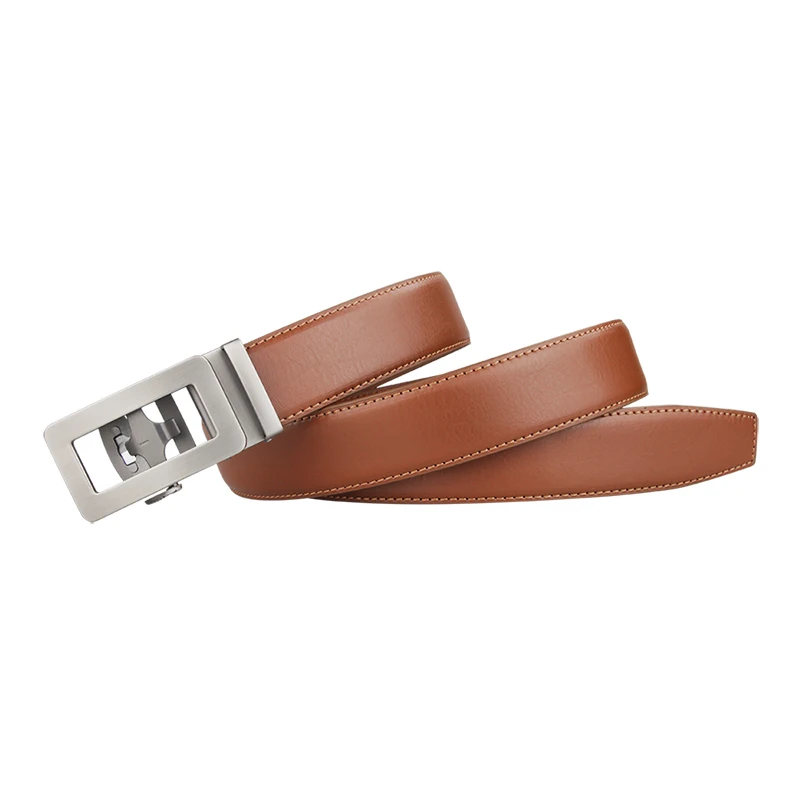 Luxury Designer Leather Man Belt Top Quality Ratchet Belt Strap Automatic Gray Black Mens Belts Cowhide Golf Belt 130cm Length