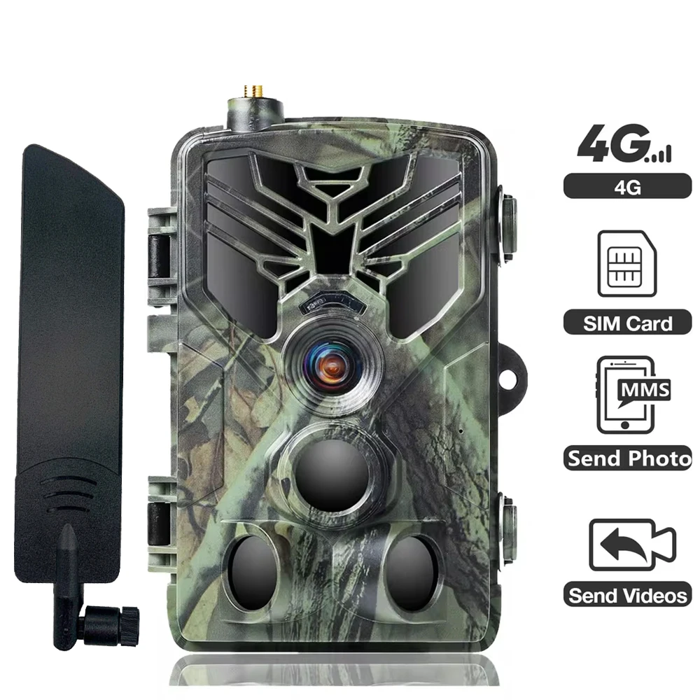 APP 4G Live Broadcast Trail Camera Cloud Service 4K Wildlife Hunting Cameras Cellular Mobile Wireless Surveillance HC810PRO 30MP