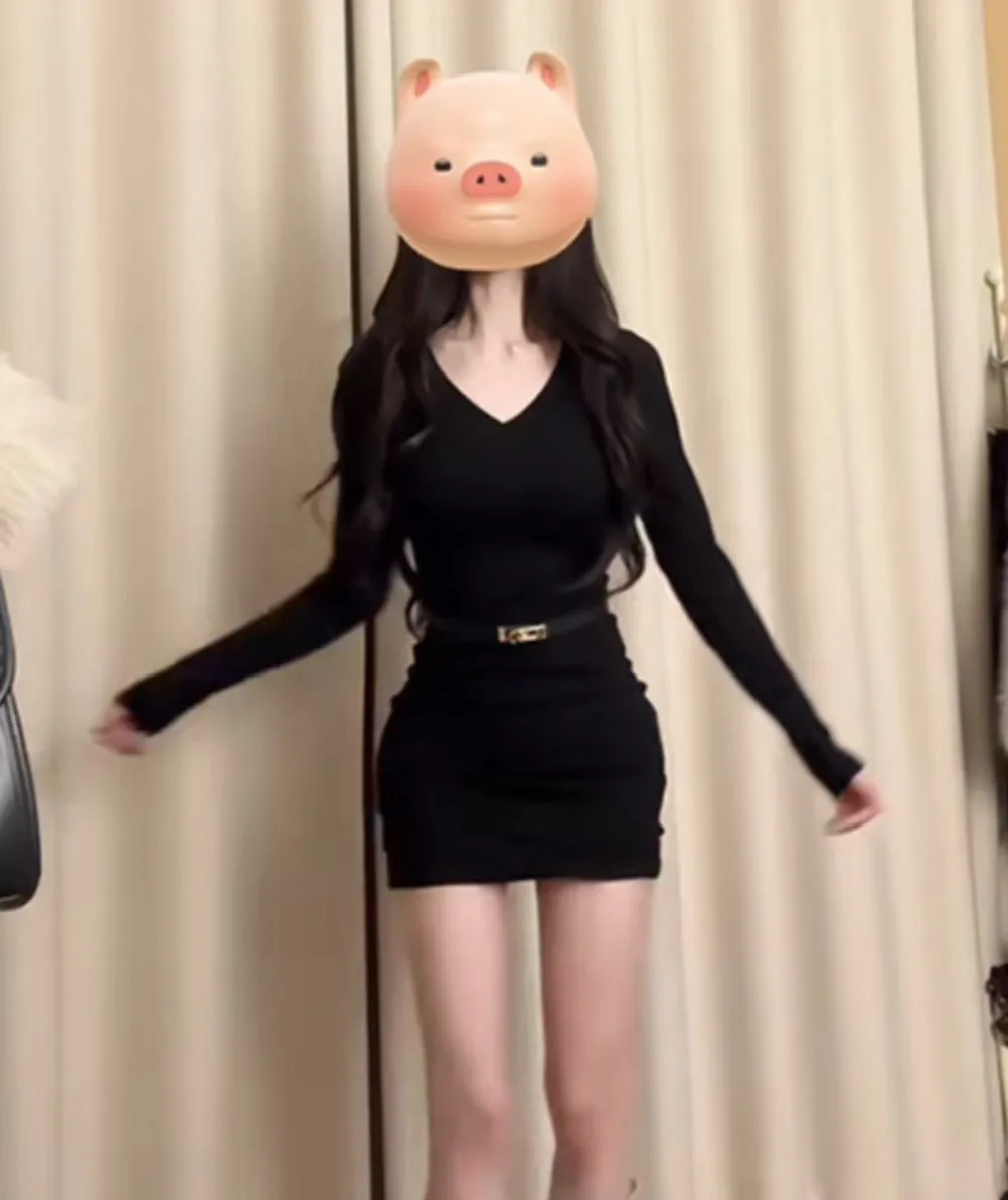 Vestidos femininos plissados outono inverno lã em camadas com nervuras texturizadas dupla face fofo respirável macio confortável suave elegante