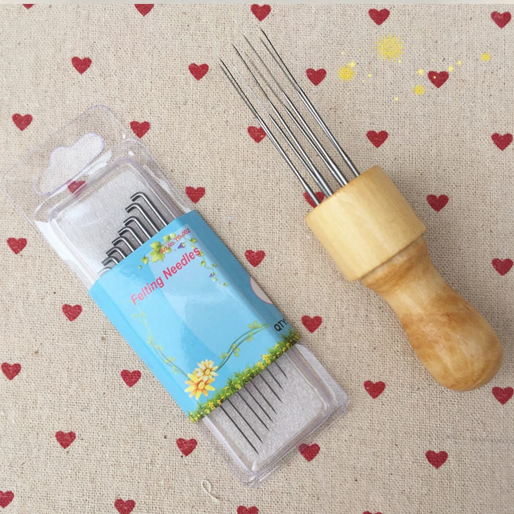 

8 Needles Felting Kits Wool Beginner Thick Yarn Roving Tools Suite Needle Craft Punch Supplies H made Sewing Projects