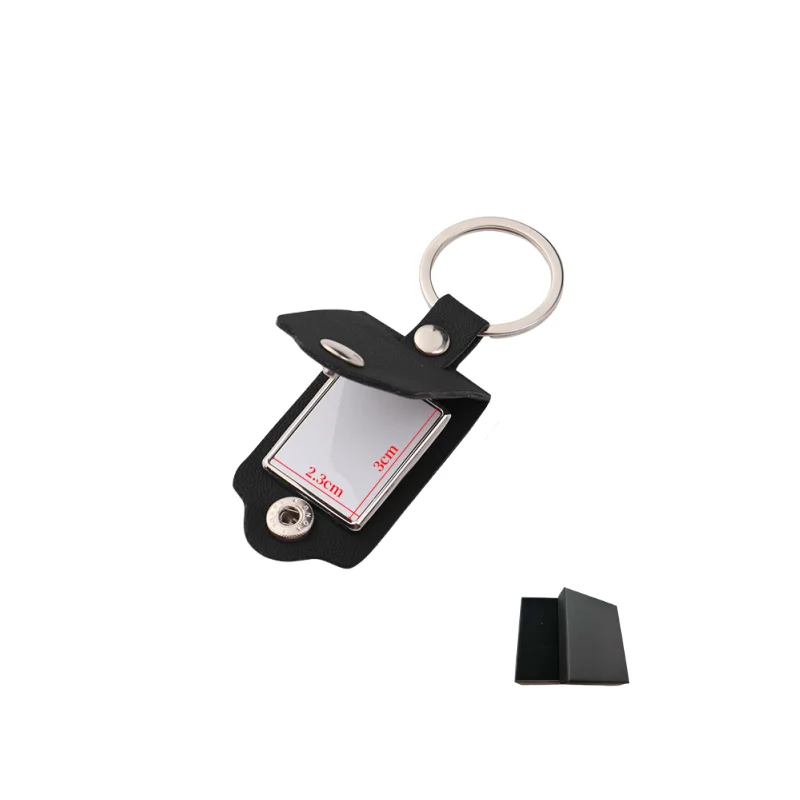 DIY Fun Photo Leather Key Ring with Engraved Image