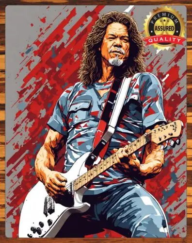 Eddie Van Halen - Art To Be Signed By Artist - Metal Sign 11 x 14