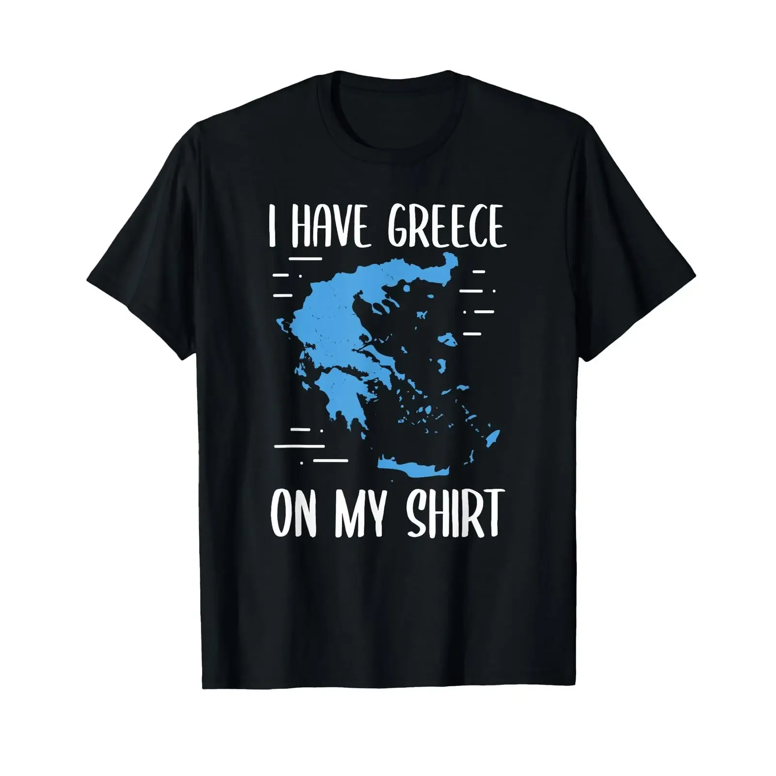 T-shirt « I Have Greece On My T Shirt » pour géographe et professeur de géographie, style vintage, délavé, respirant, pour un usage quotidien, tendance et confortable