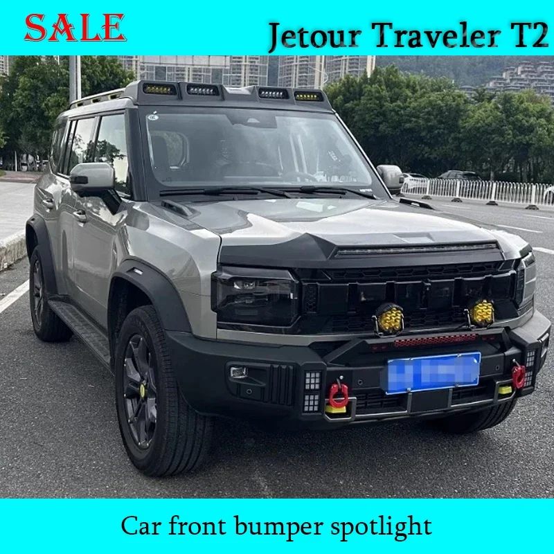 Fit for JETOUR Traveler T2 2023-2024 Car front bumper light bracket modification bumper spotlight Car exterior decoration parts