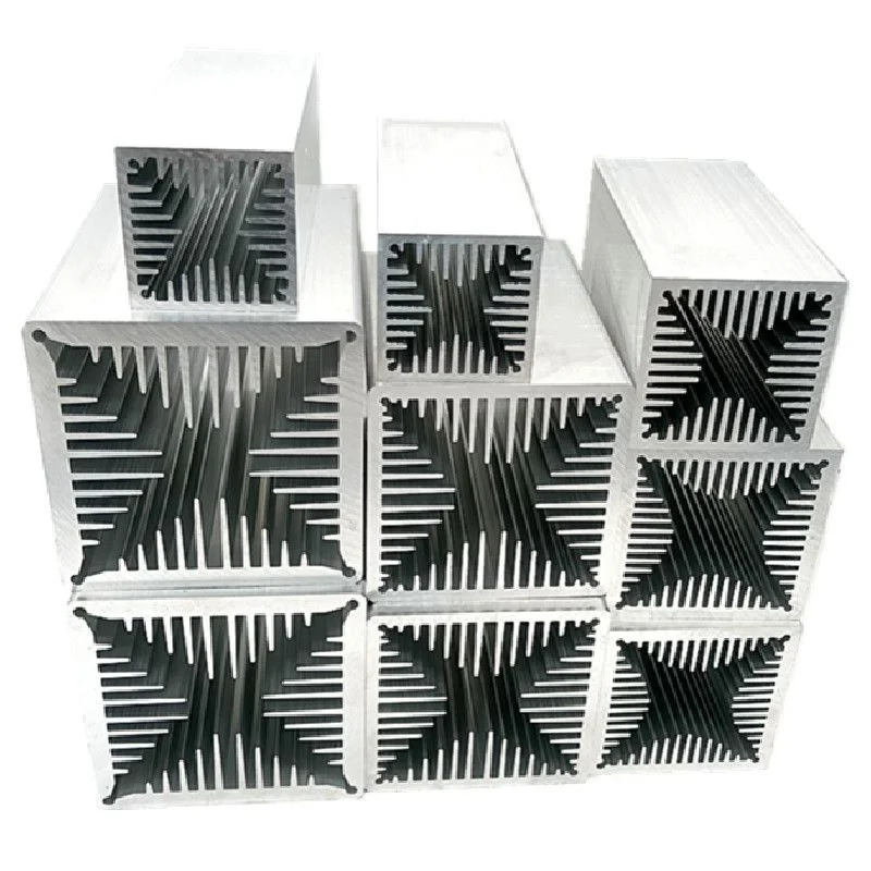 High Power Wind Tunnel Heat Sink Aluminum Profile Radiator 1pcs 30*30mm 40*40mm 50*50mm 60*60mm 70*70mm 80*80mm for Electronics