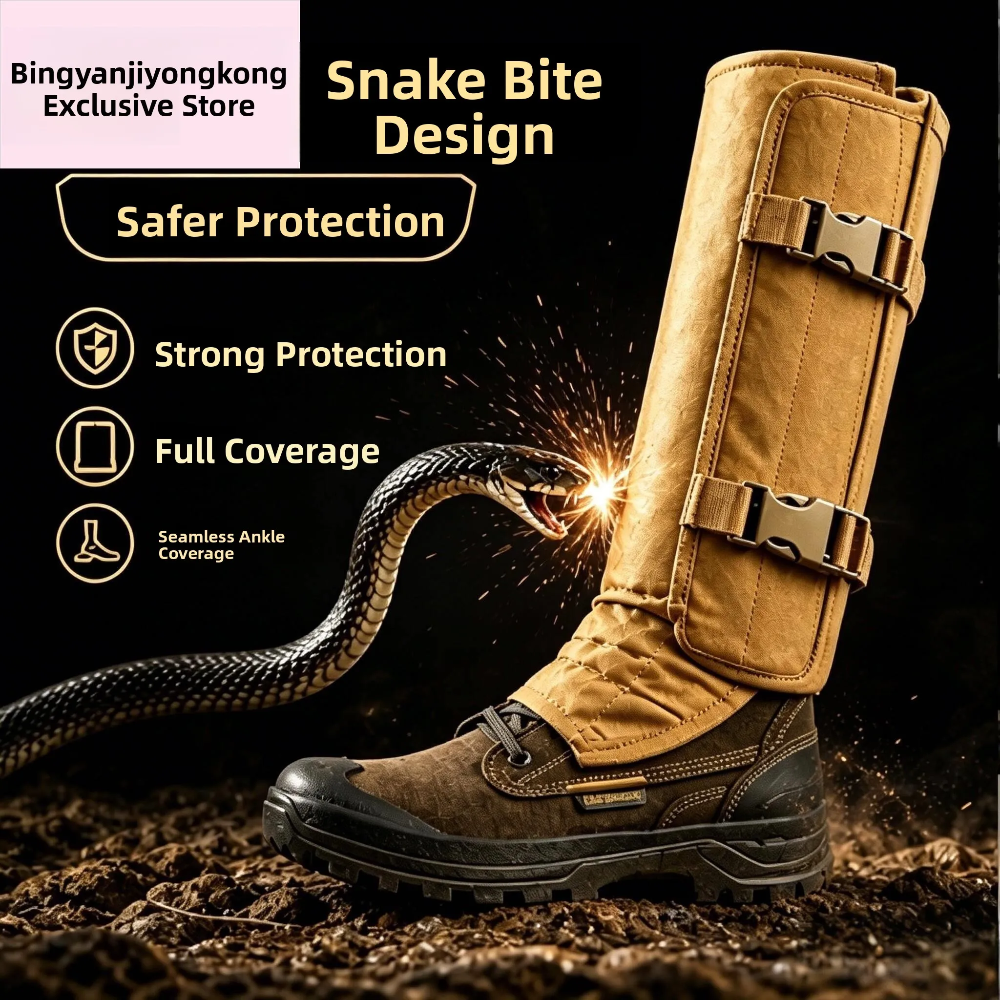 Thickened Long Tube Leg Protector Anti Snake Bite Belt Buckle Outdoor Climbing Fishing Hiking Protection Gear for Adults