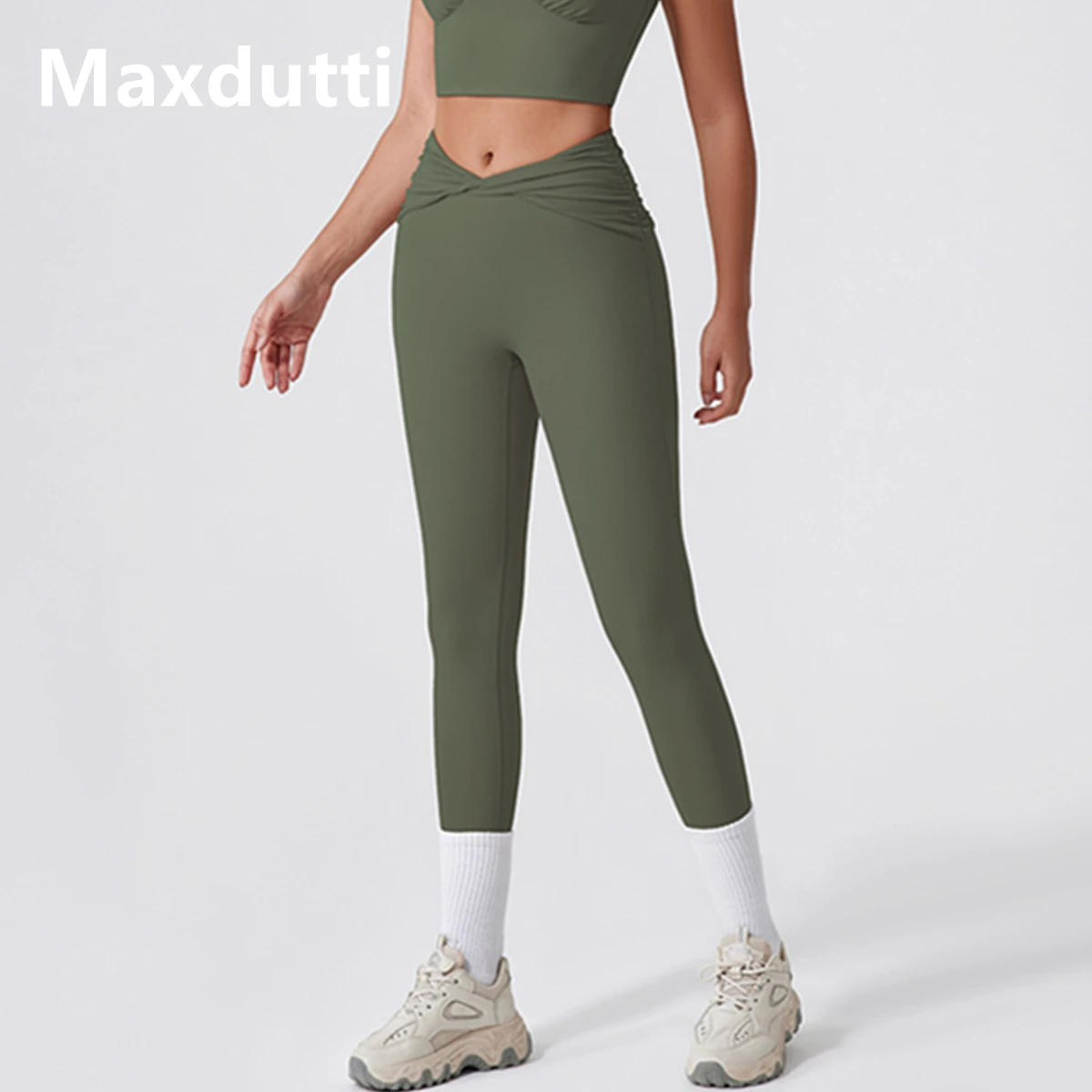 Maxdutti Tight Fitting Quick Drying Yoga Woman Clothes Women's Pants And Trousers Twisted High Waist Hip Lifting Fitness Pants