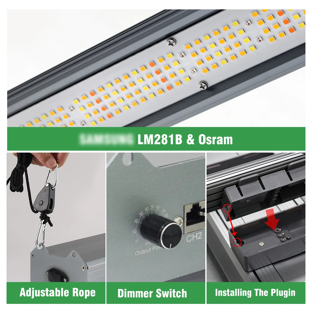 720W 1000W 1200W Volledige Spectrum LED Grow Light LM281B & Osram Voor Kas Hydrocultuur Plantengroei verlichting