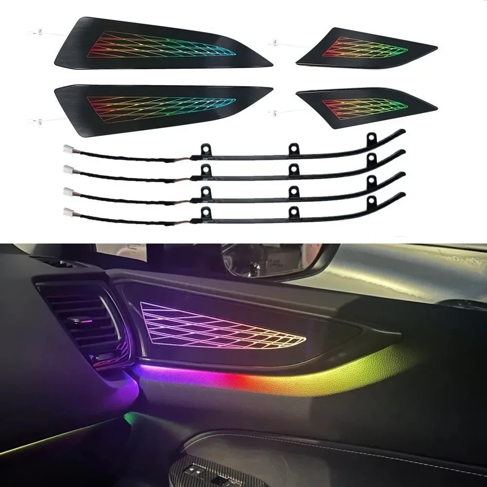 Car LED 64-Color Auto Ambient Light Suitable For Lexus NX Colorful Door Ttrim Panel Interior Light Guide Strip Panel App Control