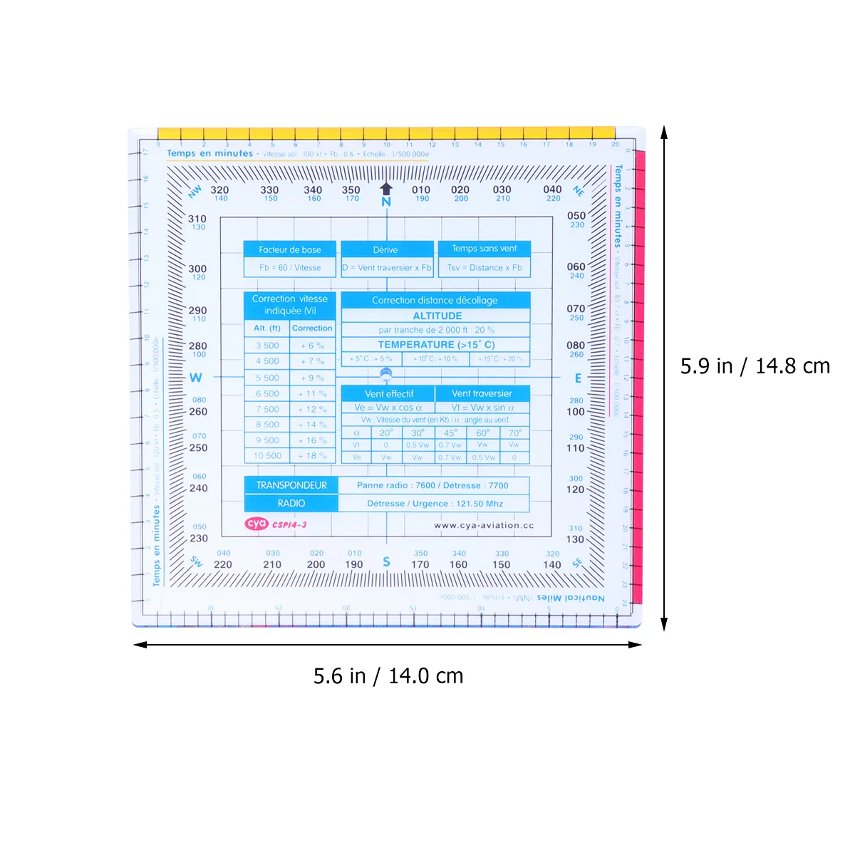 Aviation Navigation Ruler Scale Tape Measure Square School Stationary
