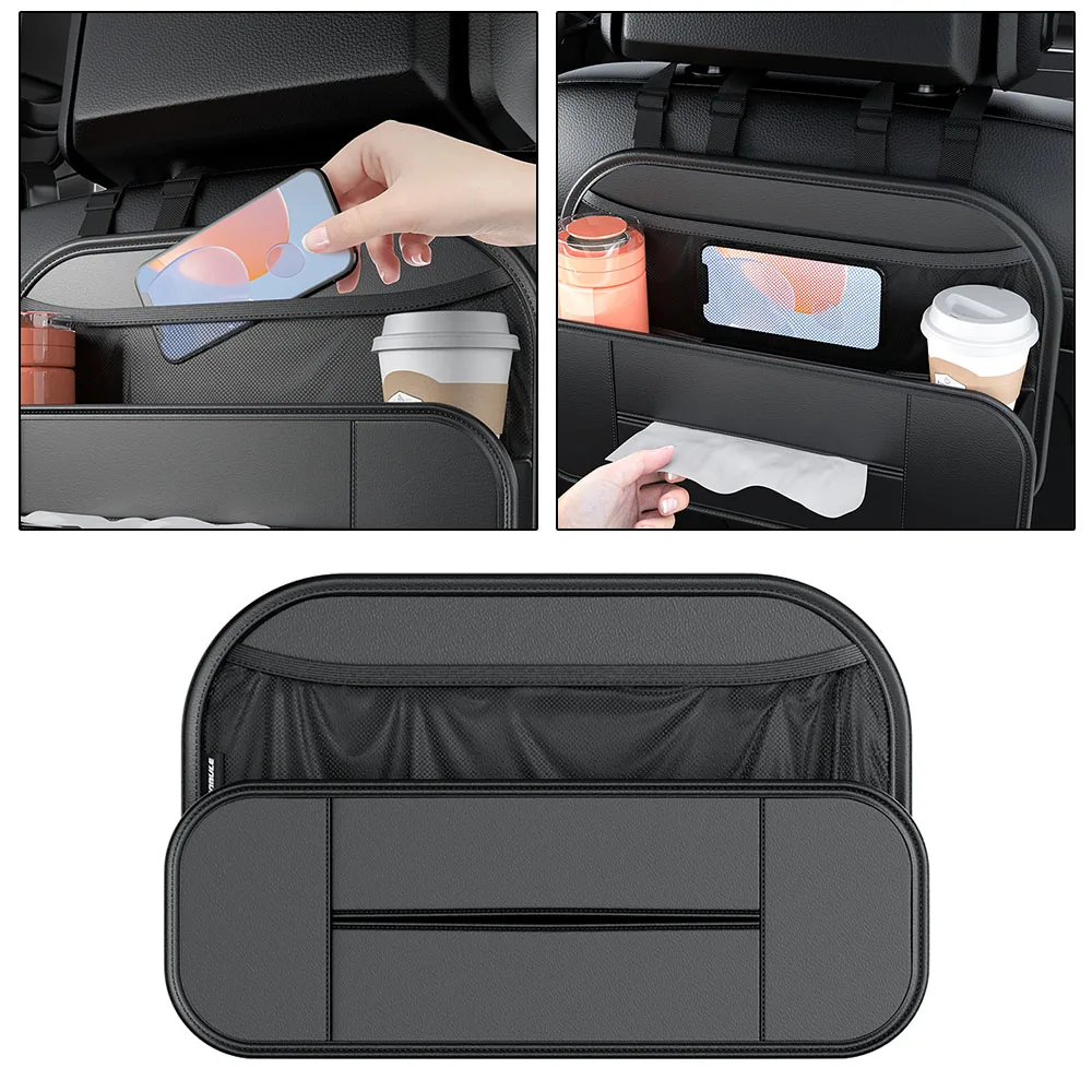 Car Seat Back Storage Bag Auto Seat Back Pocket Backbox Storage Box Waterproof For Car Truck SUV Van Rear Seat Interior Products