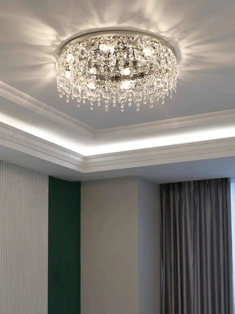 Modern Luxury Crystal Ceiling Light Suitable For Hotel Lobby Decoration Lights Living Room Kitchen Chandelier Indoor Lighting