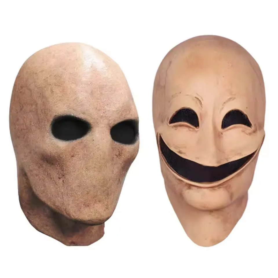 Faceless&Smile Man Halloween Slenderman Mask Non-toxic Realistic Alien Skull Latex Helmet Dress Up Party Cosplay Props Carnival