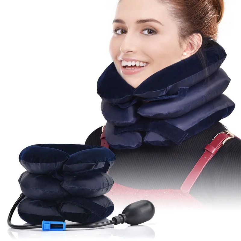 Neck Stretcher Inflatable Air Neck Traction Apparatus Device Soft Neck Cervical Collar Pillow