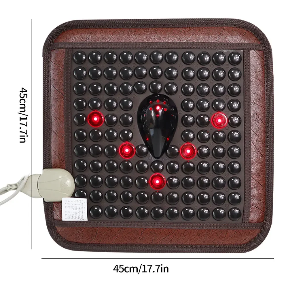 Customizable Photon Heating Tourmaline Jade Cushion Jade Massage Mat Square Cushion 45x45cm Acupoint