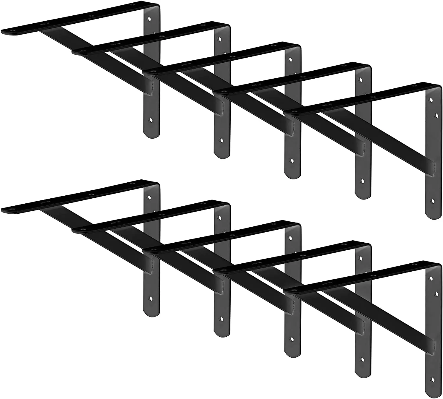 L Em Forma De Conector De Madeira, Mobiliário Moderno, Mesa De Mesa De Metal, Suporte De Prateleira De Suporte Flutuante, Preto