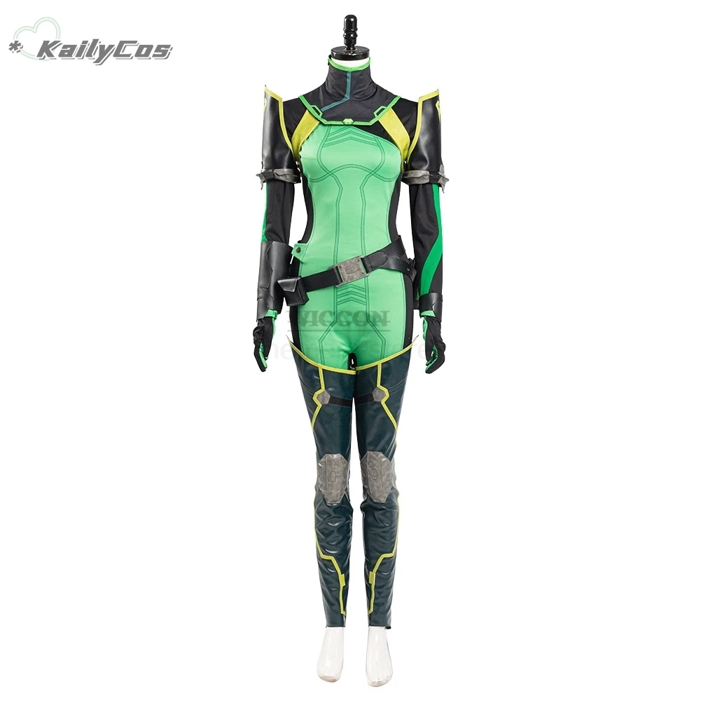 Valorant Viper Cosplay Costume pour femme, combinaison en cuir, chaussures, barboteuse sexy, costume de batterie, catsuit vert, Halloween, carnaval imbibé