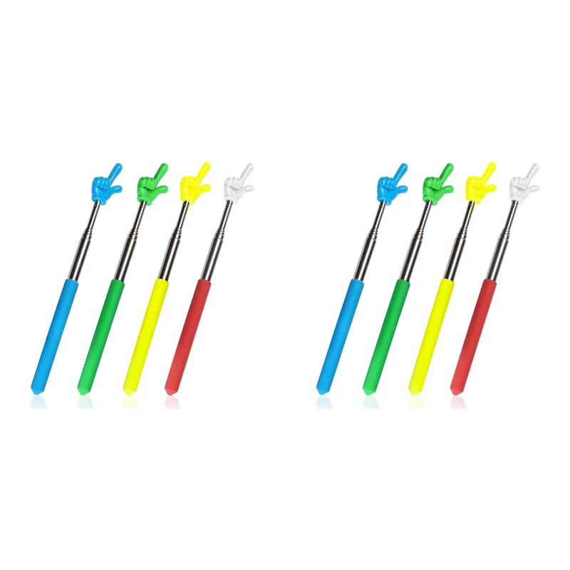 SB-8 pezzi puntatore per insegnanti puntatore telescopico puntatore a mano puntatore retrattile aiuto per la lettura delle dita per la lavagna di presentazione