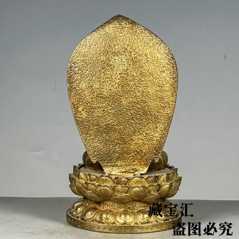 Antique Brass Sitting Lotus Guanyin Matsu Statue Exorcism Home Worship Decoration Tibetan Master Buddha Ornament111