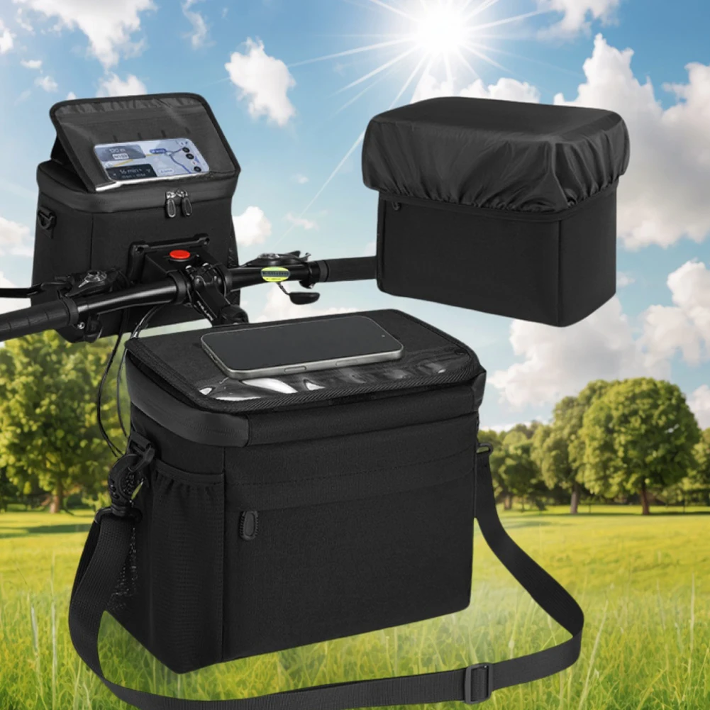 

Велосипедная сумка на руль 6 л, большая вместимость, термосумка-холодильник для велосипеда, изотермическая сумка для обедов для активного отдыха, кемпинга, пикника