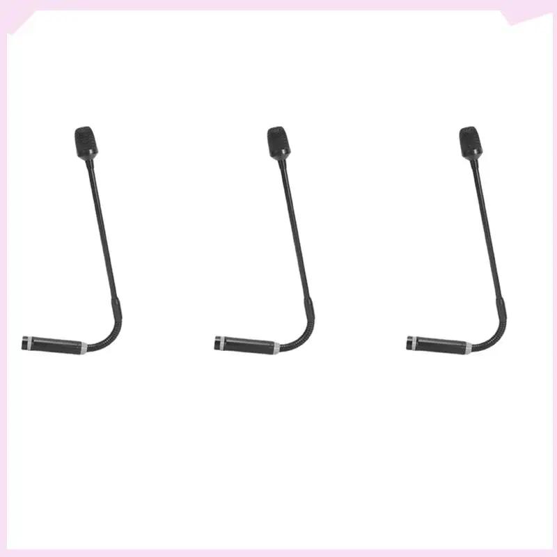 B24B 3X Professional Dynamic DJ Microphone For Mixer Dedicated Disc Shouting Microfone KTV Bar Gooseneck DJ Mic