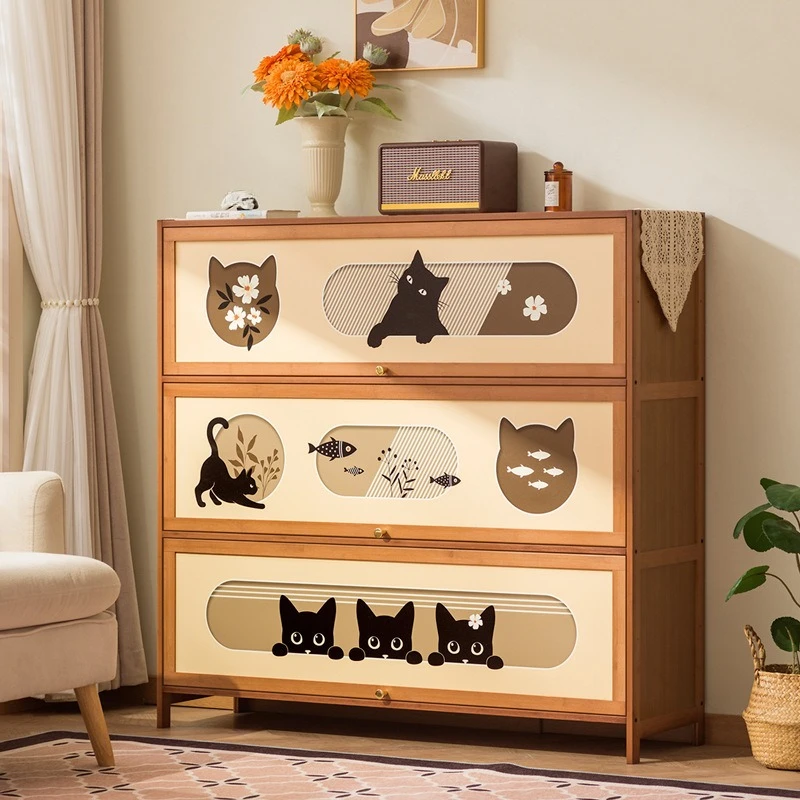 Household storage Multi-layer locker Bookcase Bookshelf Shelf Integrated wall utility cabinet Room decoration storage cabinet