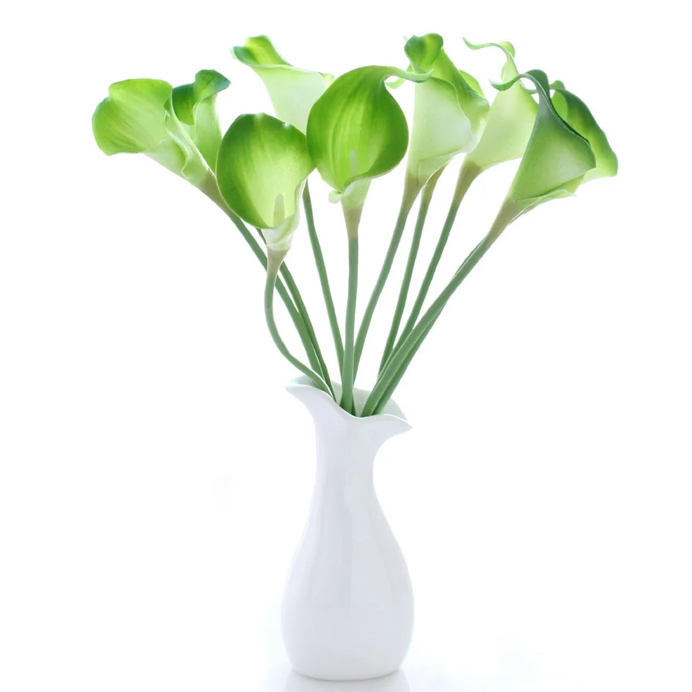 

10pcs Flowers Real Touch Bouquets 35cm Bridal Wedding Bouquets Artificial Flower PU Wedding Decor Home Party