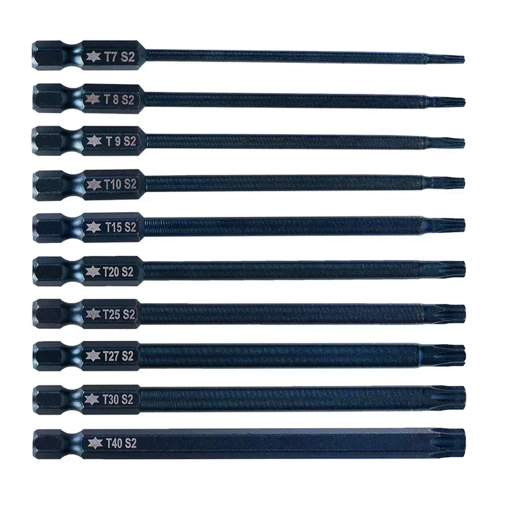 1pc 100mm Torx Head Screwdriver Bit Set Magnetic 1/4\