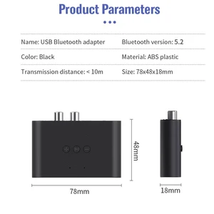Penerima Audio Bluetooth 5.2 NFC Disk U Adaptor Nirkabel Musik Stereo USB AUX 3.5 Mm AUX RCA dengan Mikrofon untuk Penguat Speaker Kit Mobil 8 penguat kekebalan penjualan terbaik - №