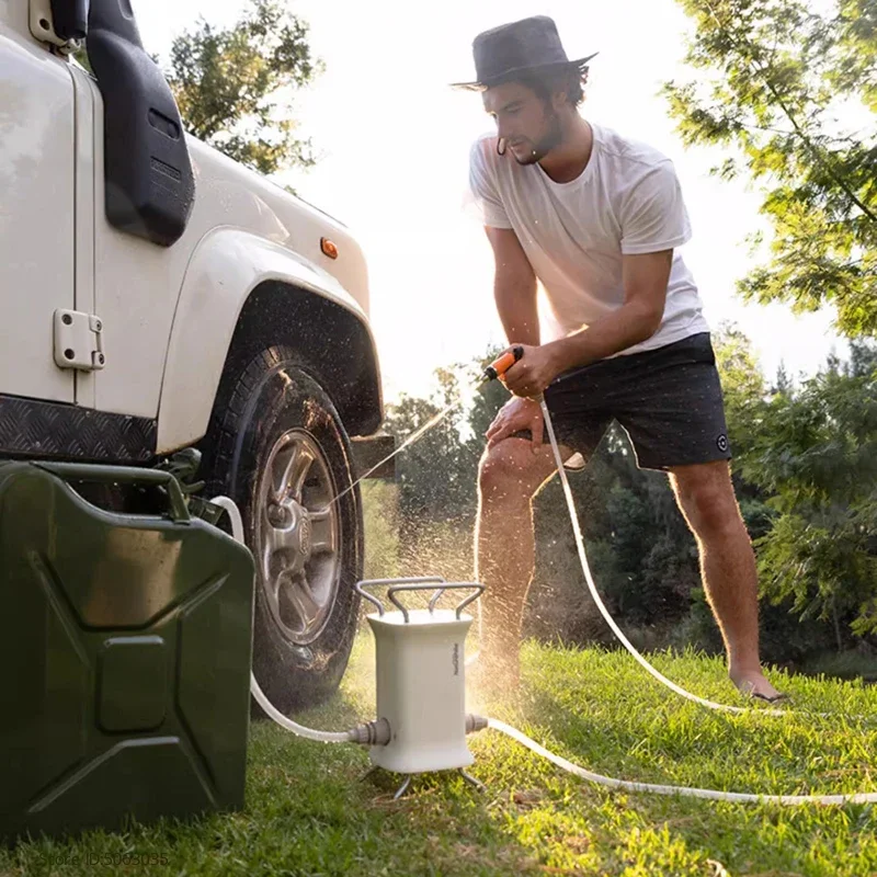 Aquecedor de água elétrico inteligente ao ar livre 5000mah acampamento sem fio aquecedor de água portátil viagem chuveiro quente rápido máquina banho quente