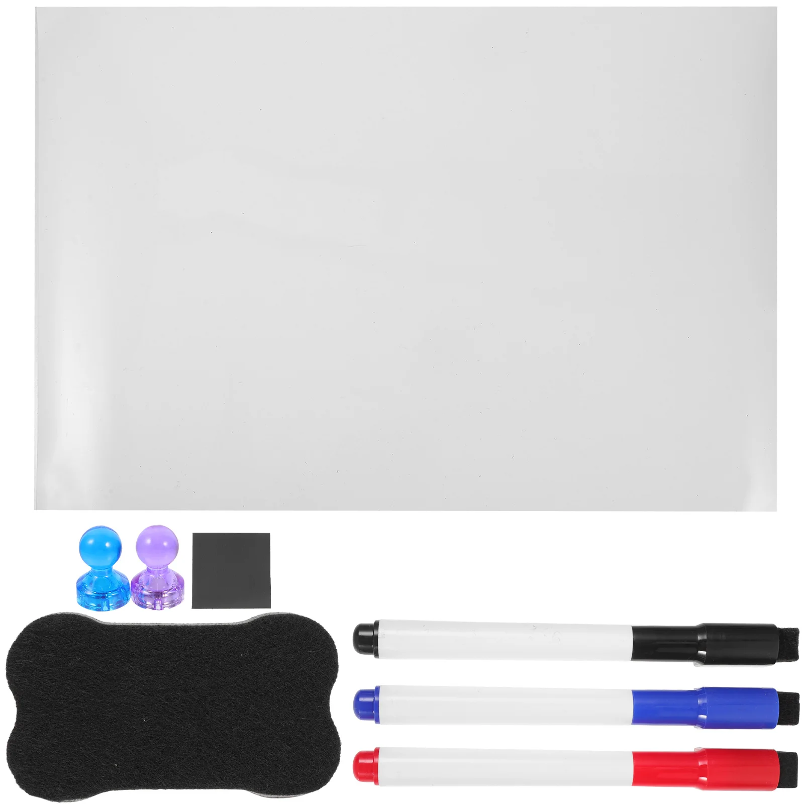 กระดานไวท์บอร์ดแม่เหล็กแบบลบได้ 1 ชุด สำหรับติดตู้เย็น ใช้สำหรับวางแผนงานในครัว บันทึก จัดตารางเวลา กระดานไวท์บอร์ดขนาดเล็ก