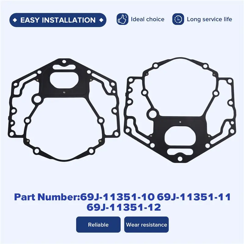 X39A-69J-11351-10 11 12 Cylinder Crankcase Gasket For 4-Stroke 200HP 225HP 250HP 6-Cyl 3.3L 2004-2021 69J-11351-11