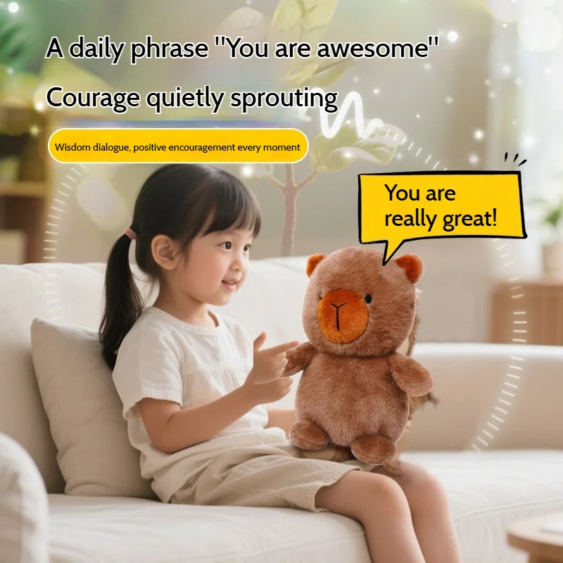 Interactief AI-sprekende knuffeldier - Slim knuffel met conversatiefuncties van de encyclopedie, rustgevende metgezel