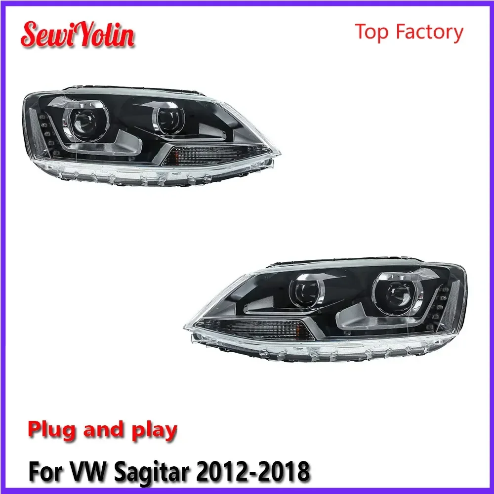 

Car LED Headlight Light Assemblies For VW Sagitar 2012-2018 Auto Fog DRL Brake Turn Signal Lamp Plug And Play