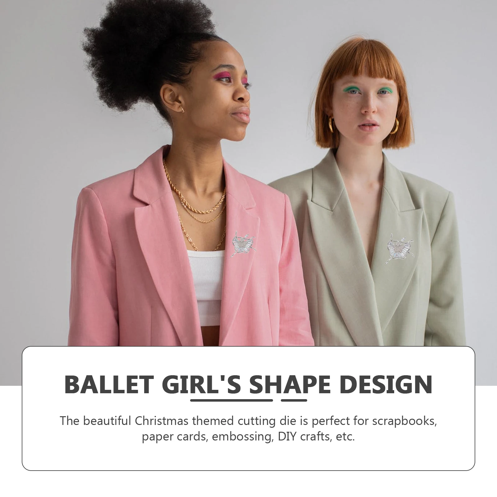 

Women Brooch Ballet Dancer Design Dress Breastpin Chic Lapel Accessory Versatile Dancer Shaped Brooch Exquisite Copper