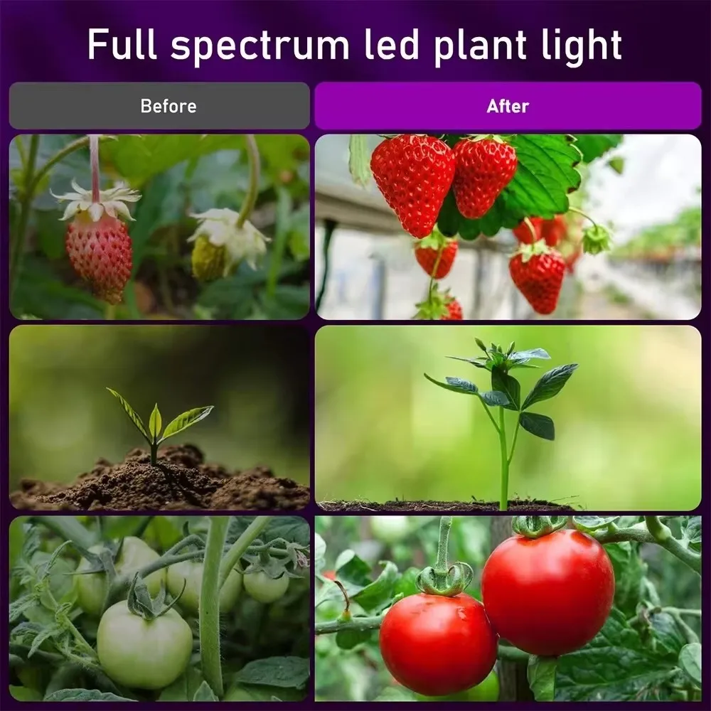 5 Heads Seedling Grow Light Full Spectrum Phytolamp USB Power 150 LED Lights Phyto Lamp for Home Indoor Plants Flowers Grow Tent