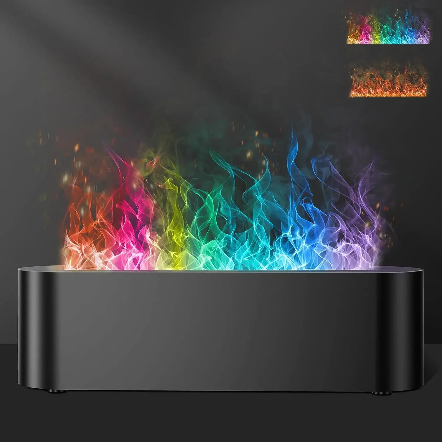 

Colorful Ultra-Quiet Flame Fire Diffuser Humidifier with 7 Colors Changing, Essential Oils Aromatherapy Diffusers for Home