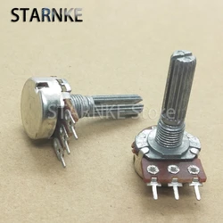 3PCS WH148 Single 3Pins Potentiometer B50K Amplifier Volume Adjustment Potentiometer B503 Handle Length 25MM
