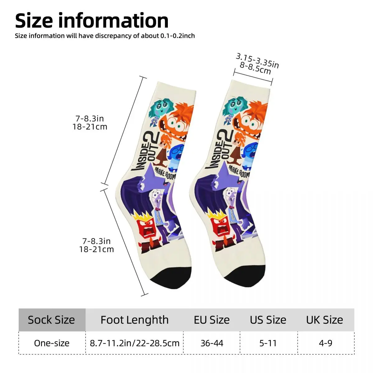 New Men\'s Socks Casual Emotions Face Inside Out Sock Graphic Women\'s Socks Spring Summer Autumn Winter