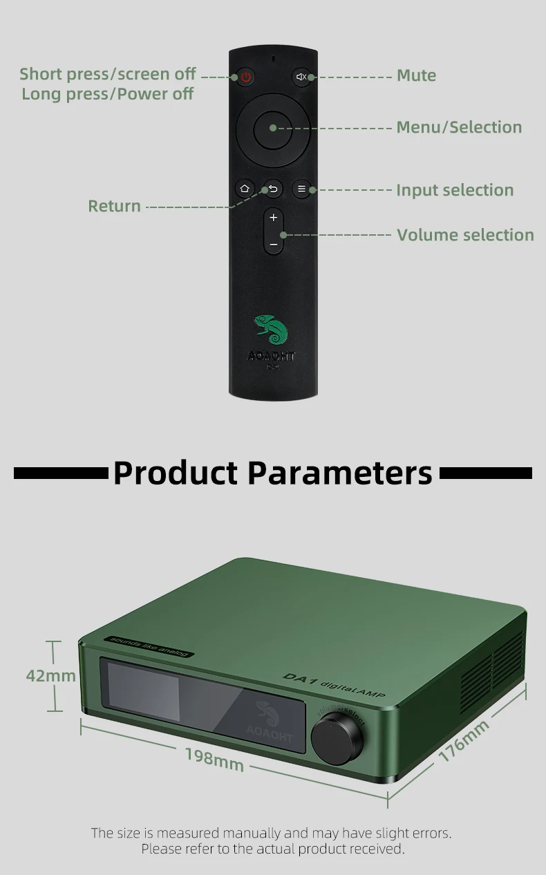 Аналоговый чистый цифровой усилитель мощности HIFI AOAOHT DA1, может напрямую принимает цифровые сигналы без декодера.