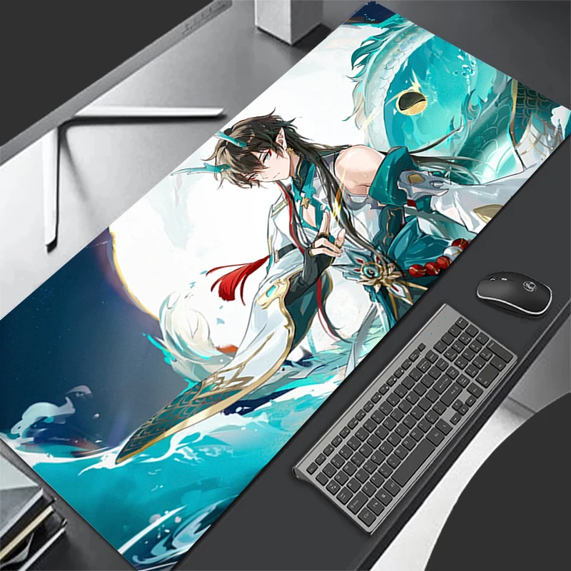 Mousepad Computer Gaming Accessories Keyboard Pad Office Rubber Mouse Pad Decoracion H-honkai Star Rail Dan Heng Desk Mouse Mat