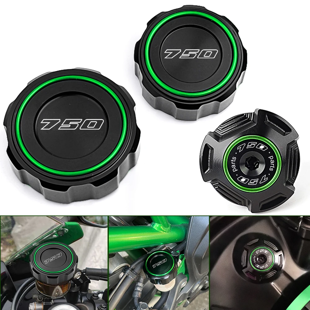 

For KAWASAKI Z750 z750 Z 750 S 2005-2011 2012 Motorcycle Front rear Brake Fluid Cylinder Reservoir Cover Engine Oil Filler Cap