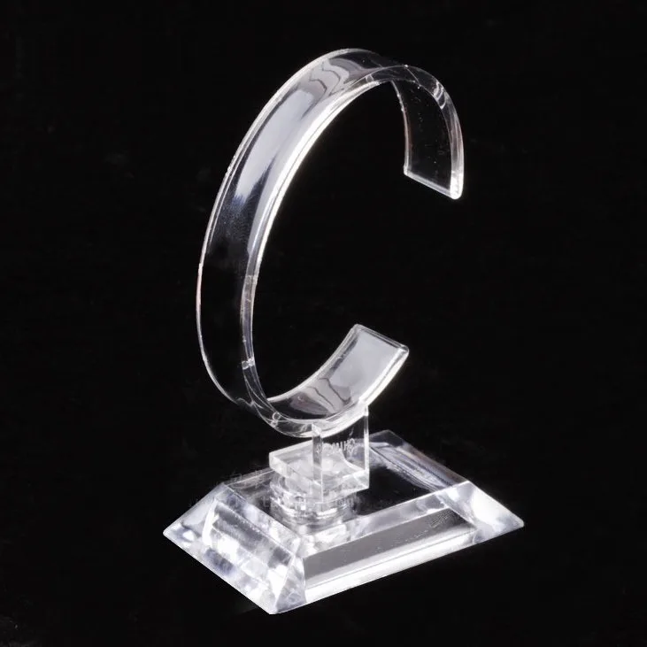 Watch Display Stand Transparent Acrylic Support for Bracelets Pendants and Rings C-shaped Frame