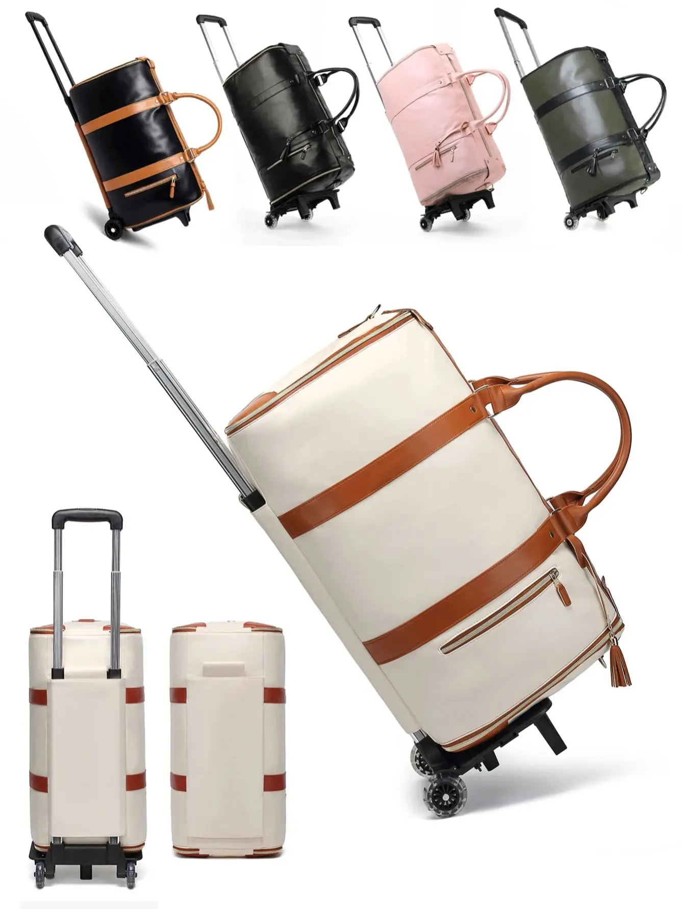 Dropshipping Roller Duffel Bag Set Waterproof Travel Bag with Foldable Leather Duffel Bag Luggage Travel Bag