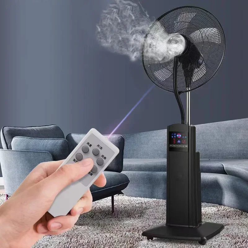 Ventilador de niebla de agua de enfriamiento de pie interior de aire humidificador de 18 pulgadas con control remoto