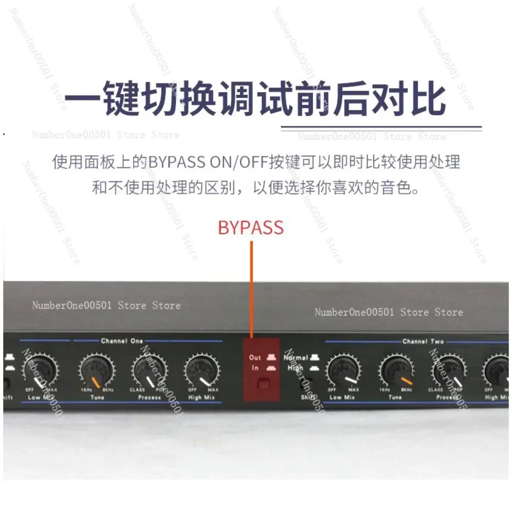 Vocal Exciter Microphone Beautification Processor Outdoor Stage Home Audio Tuner High Clarity Low Noise Easy Use