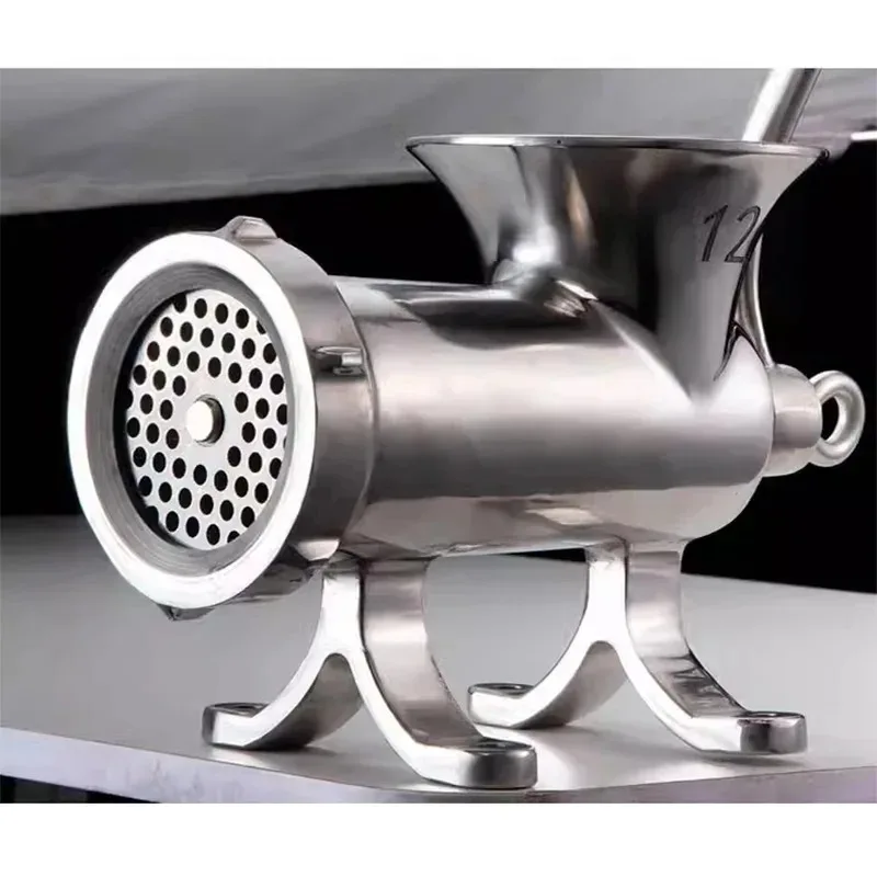 32 #   مفرمة لحم يدوية من الفولاذ المقاوم للصدأ، مفرمة لحم البقر والفلفل للكلاب أو الحيوانات، استخدام المطبخ