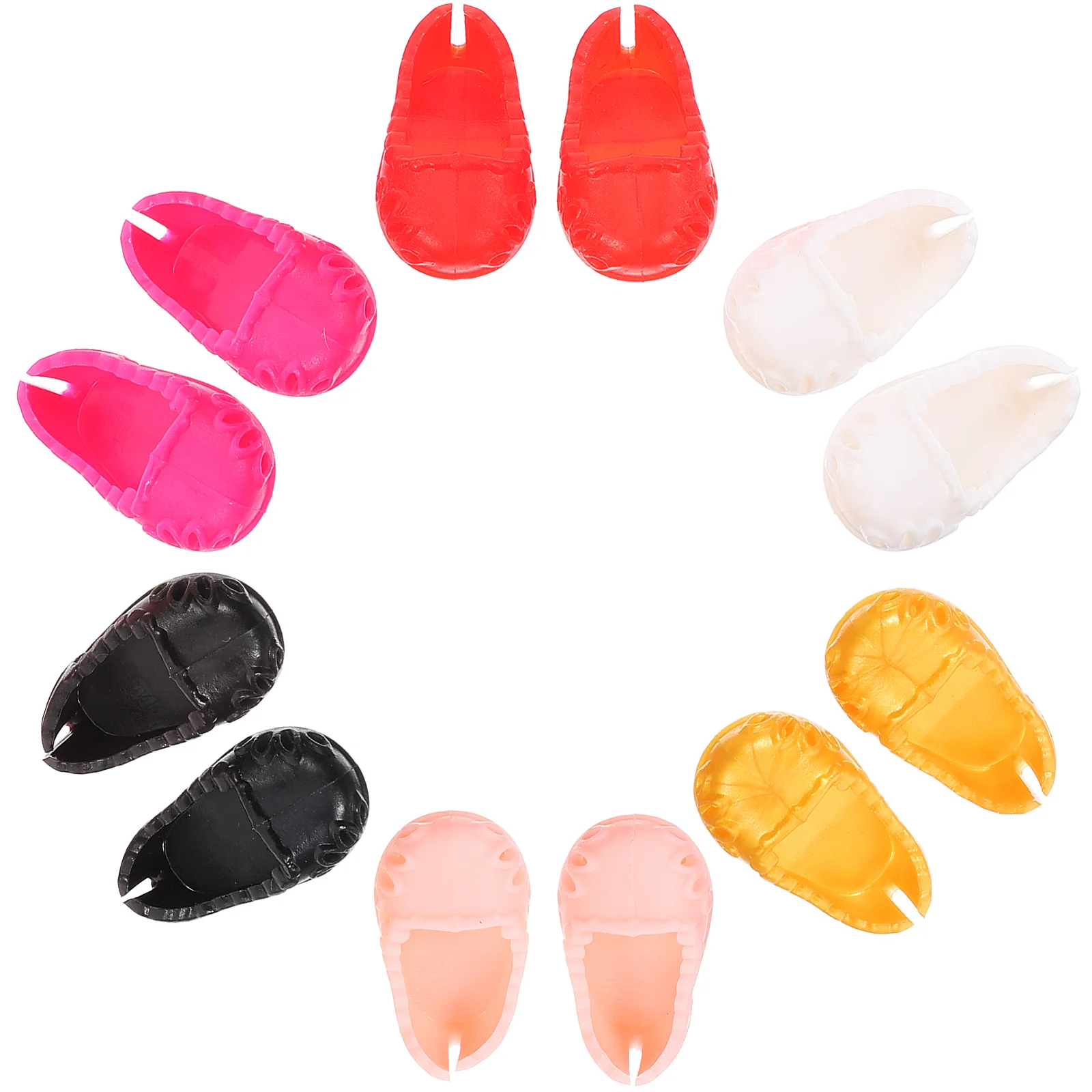 

6 Pairs Shoes Mini for Dolls Simulated Dollhouse Miniatures Plastic Cute